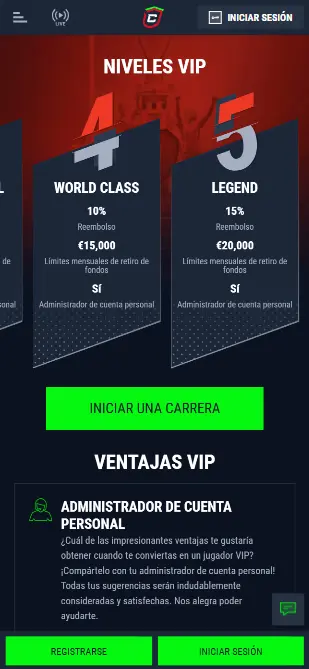Casinado neveles VIP