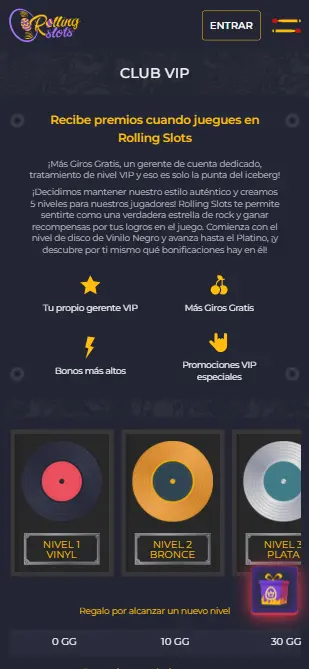 Rollinslots VIP club