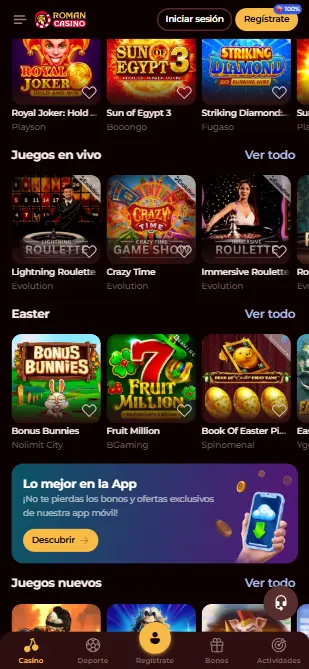 Roman casino juegos