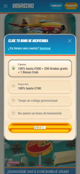 Vegasino-Casino-online regisro