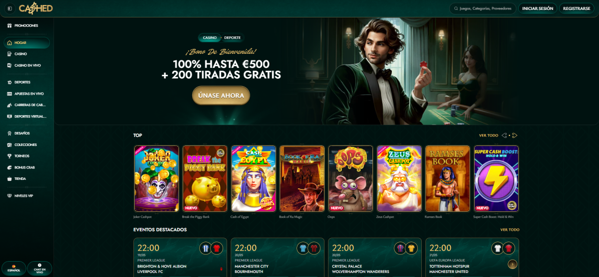 Mejor casino nuevo en España Cashed