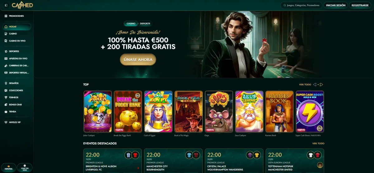 Cashed el mejor casino europeo