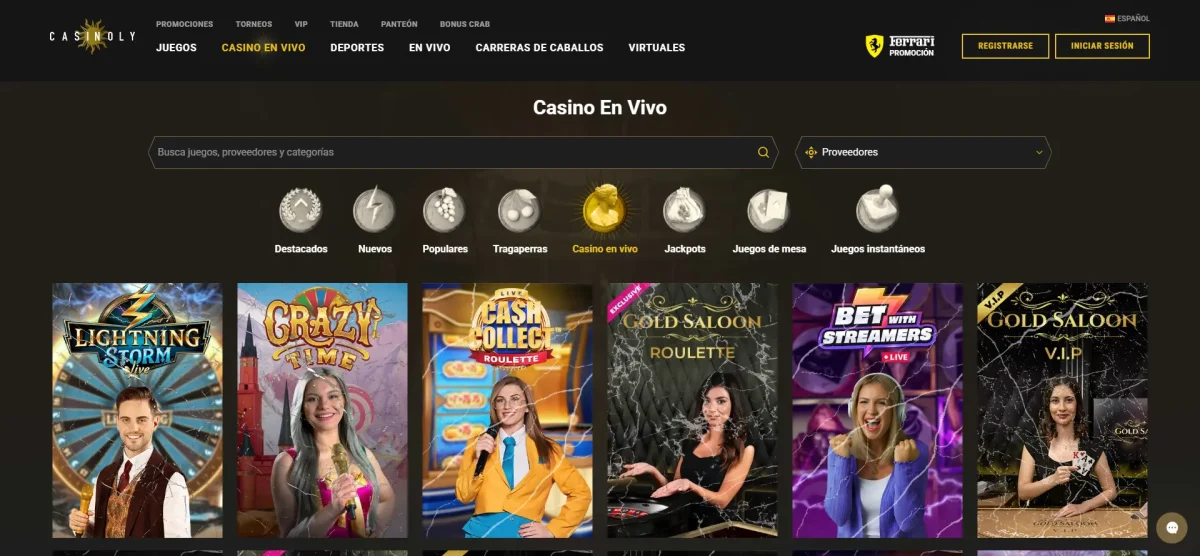Casinoly todo tipo de ruleta en vivo