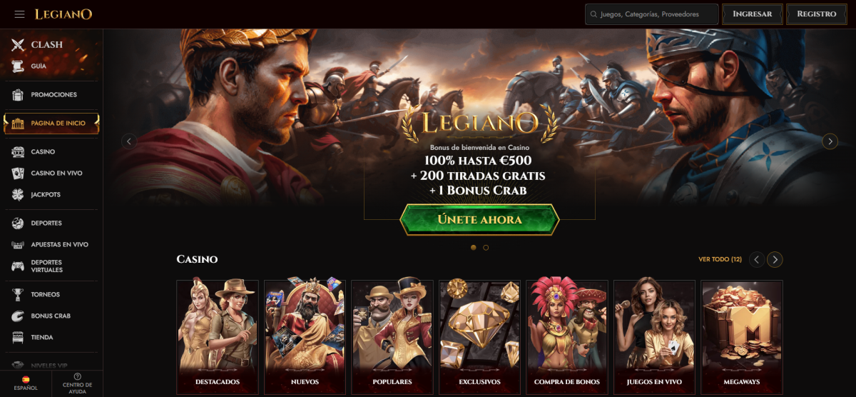 Legiano casino para jugar al casino en vivo con dinero real