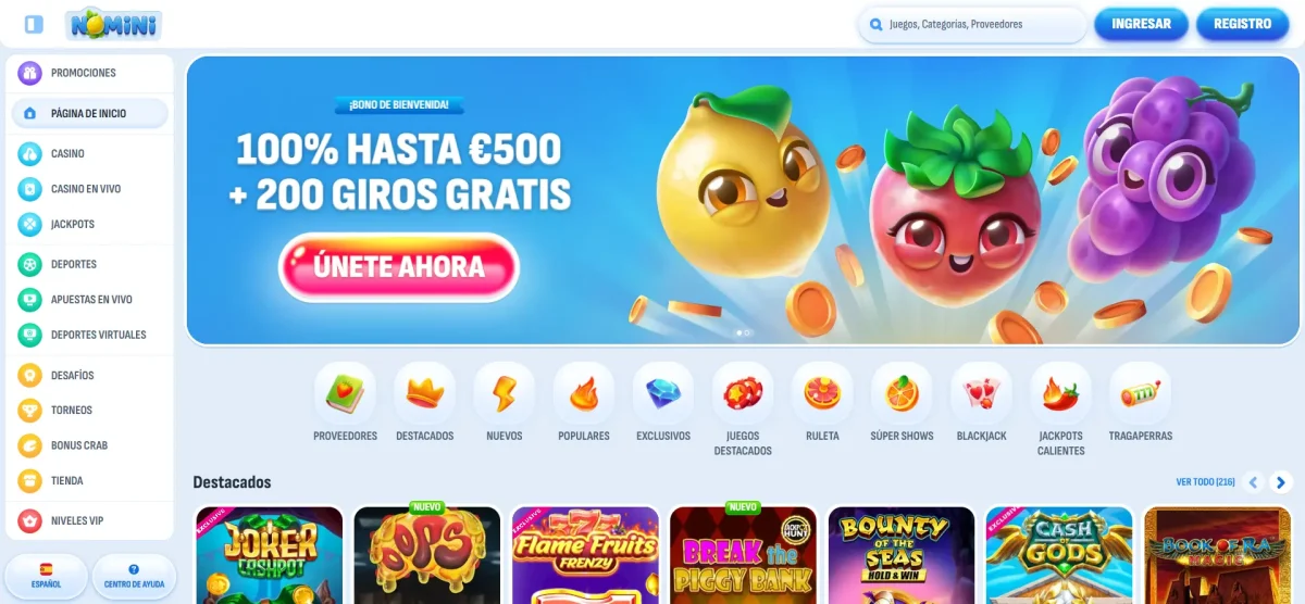 Nomini - retiros instantáneos con cripto