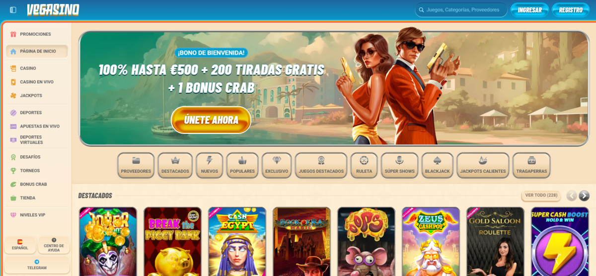 Vegasino casino que mas pagan dinero