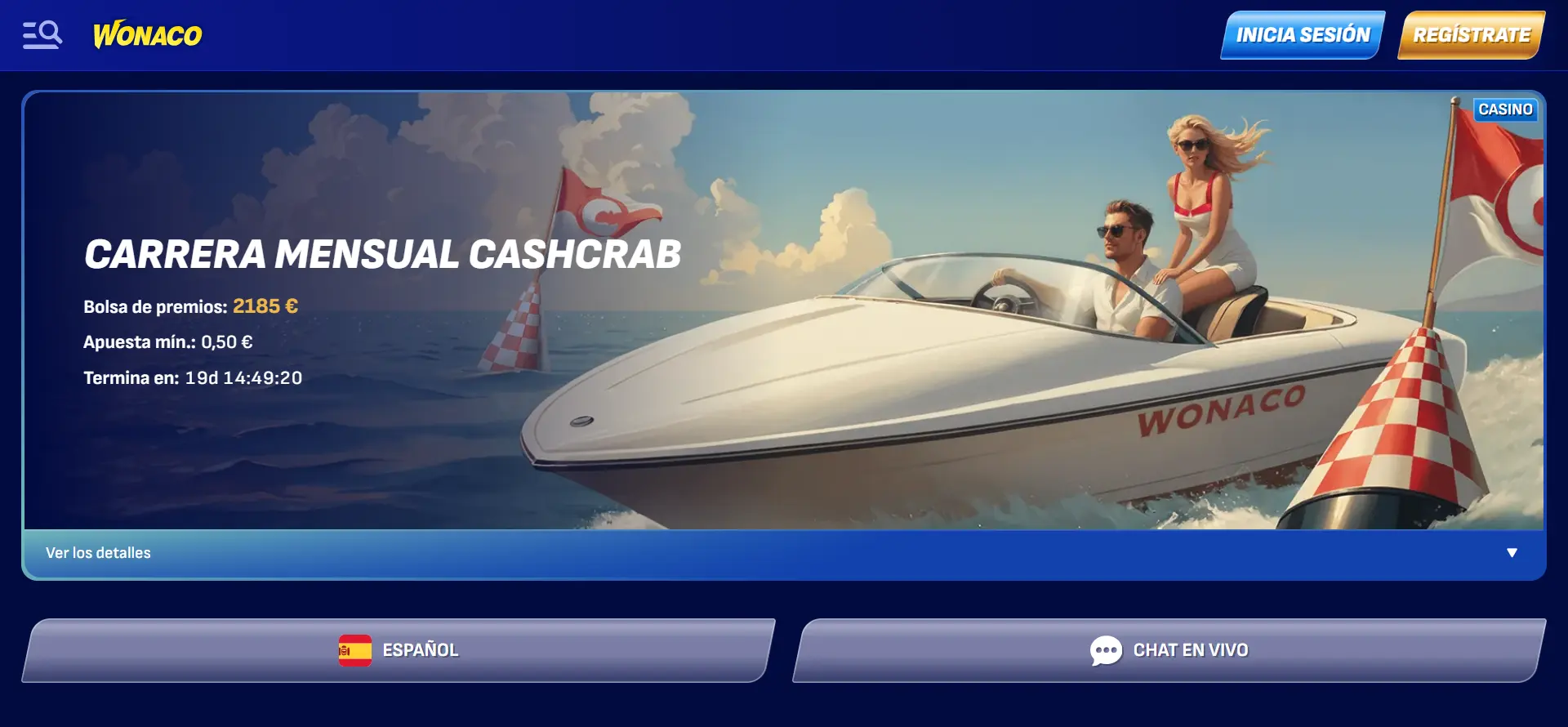 Wonaco casino torneo Carrera mensual CashCrab